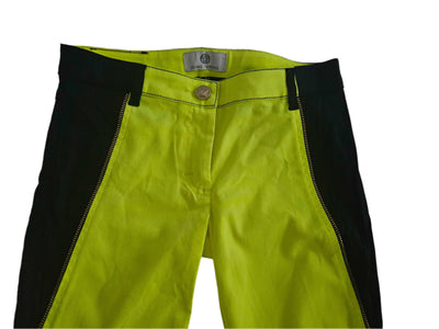Pants - Versace - Black & Yellow with Zipper