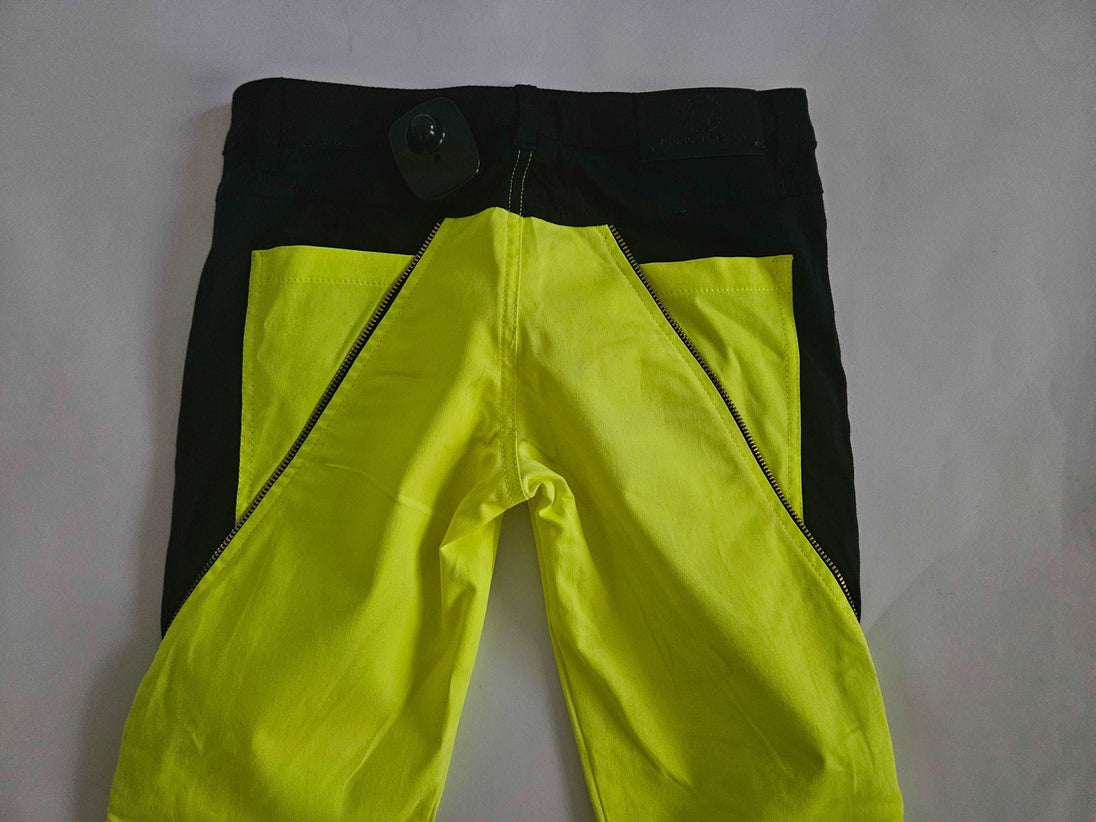 Pants - Versace - Black & Yellow with Zipper