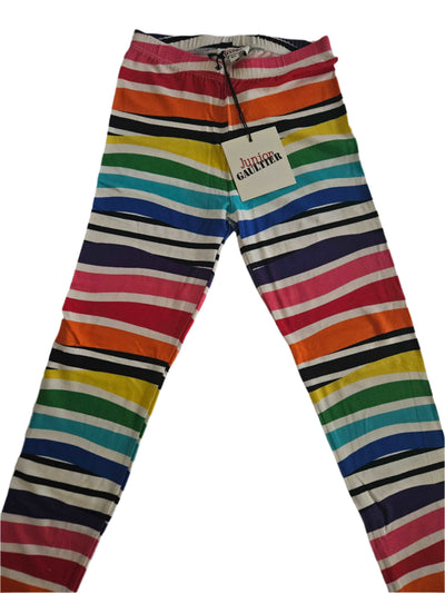 Pants - Jean Paul Gaultier - Colorful Stripes Cotton Legging Pants