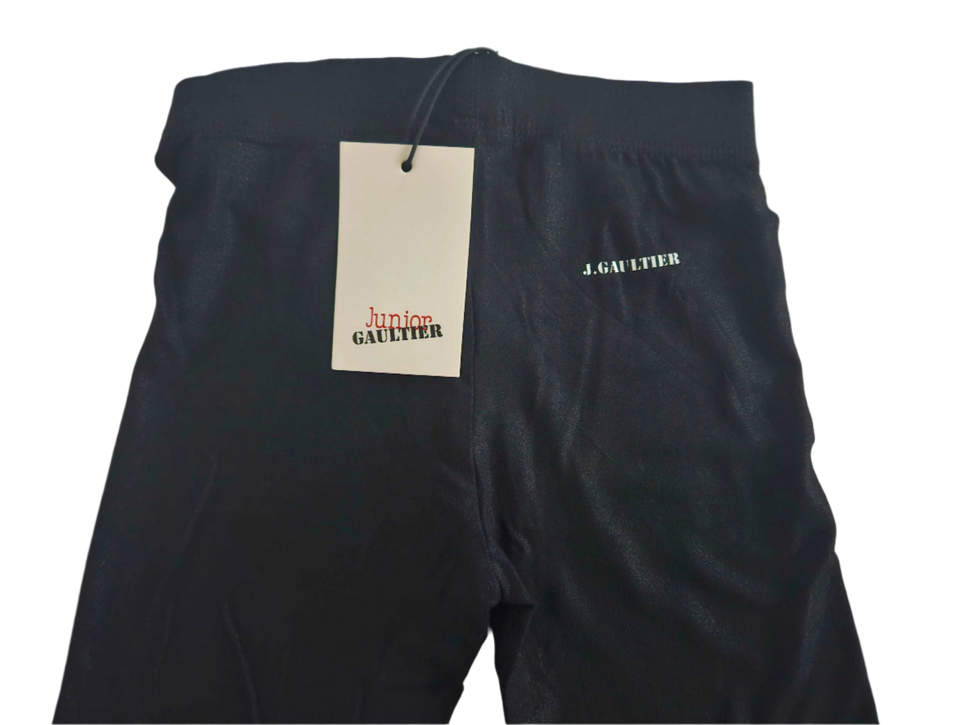 Pants - Jean Paul Gaultier - Black Metalic Cotton Legging Pants