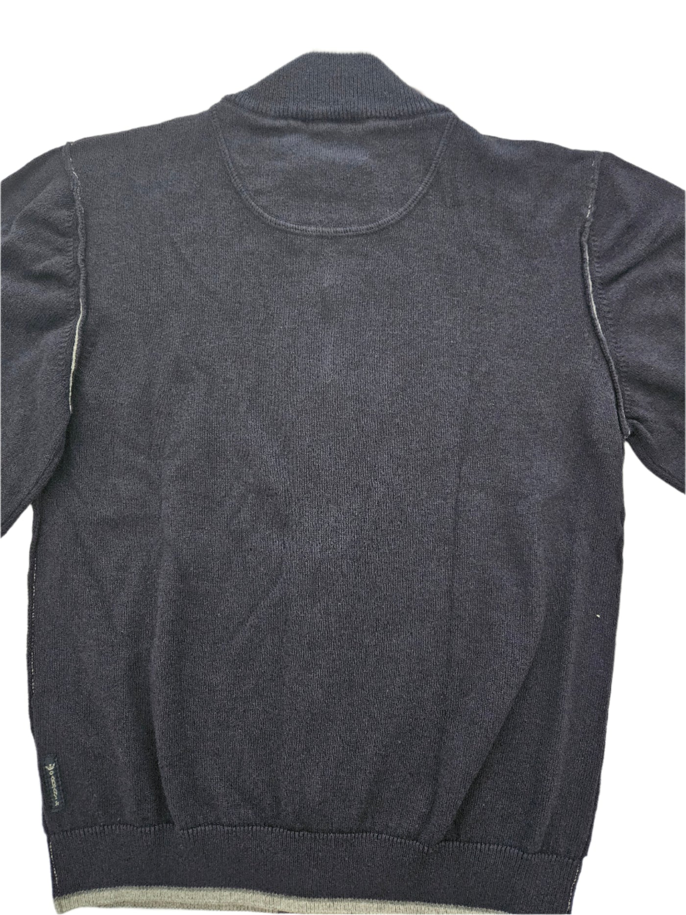 Boys Sweater - Armani Junior kidswear - Navy Zipped up Sweater