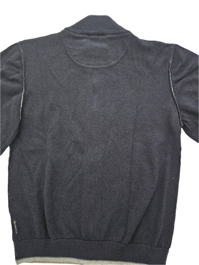 Boys Sweater - Armani Junior kidswear - Navy Zipped up Sweater