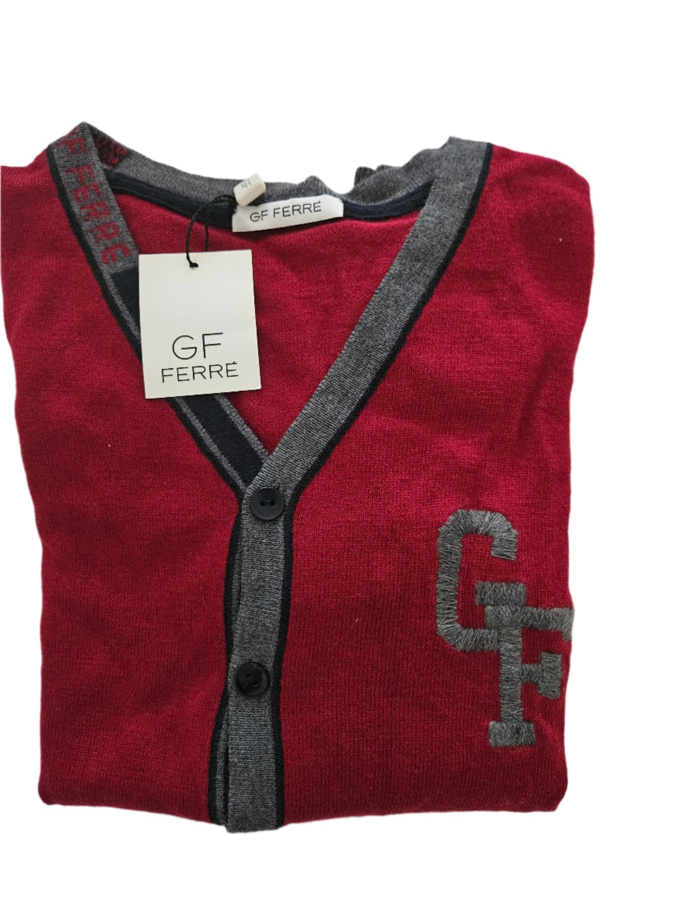 Boys Sweater - GF Ferre Kids - Red Cardigan