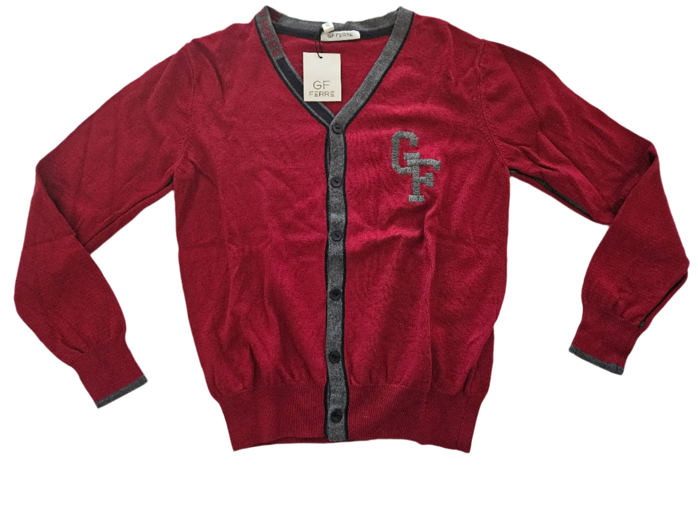 Boys Sweater - GF Ferre Kids - Red Cardigan