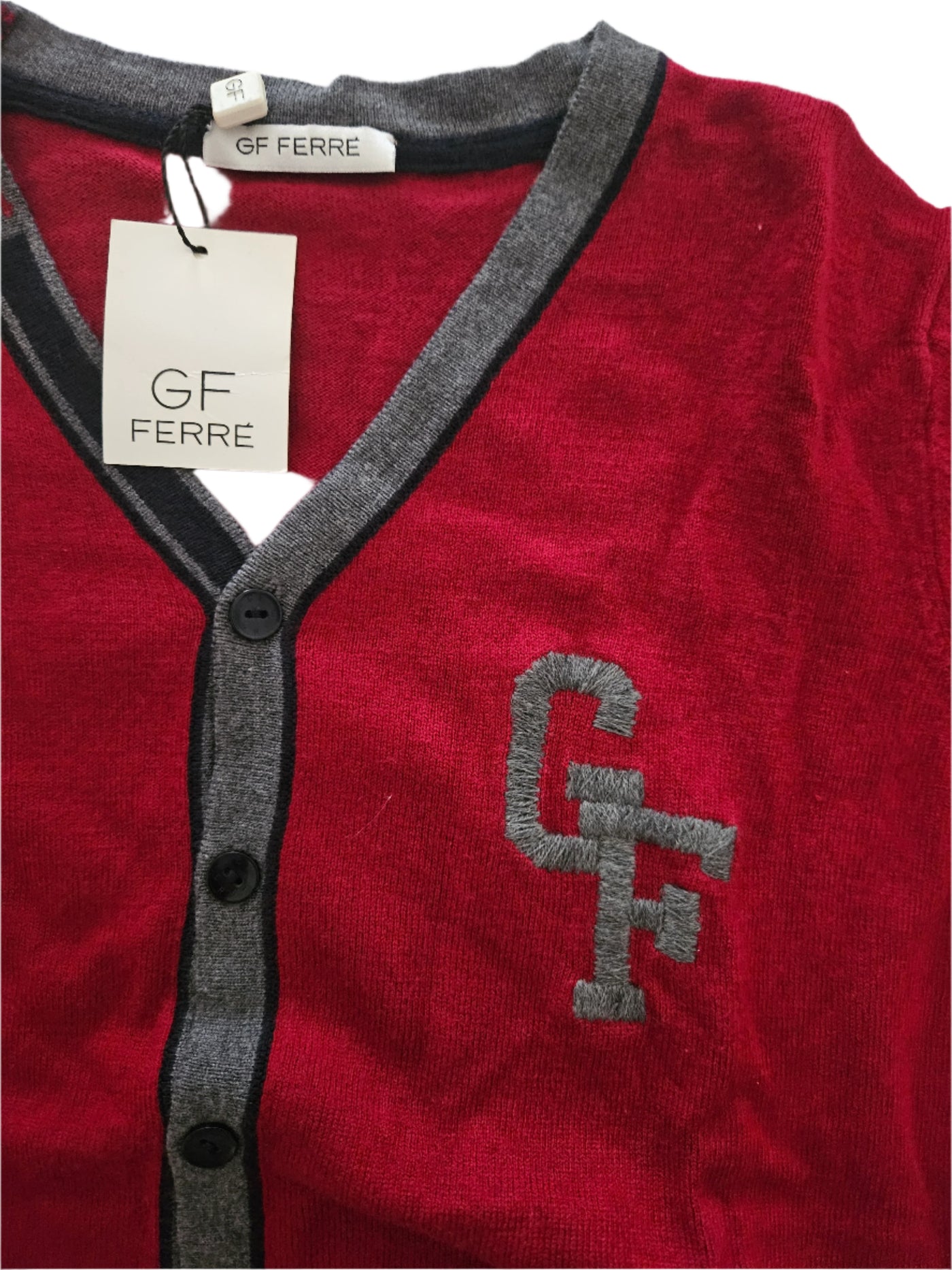 Boys Sweater - GF Ferre Kids - Red Cardigan