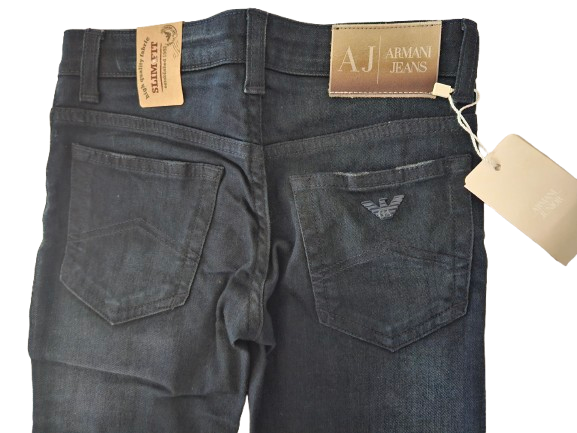 Girls Pants - Armani Junior kidswear - Black Jeans