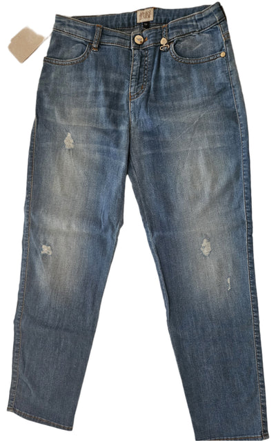 Girls Pants - Armani Junior kidswear - high waist Jeans