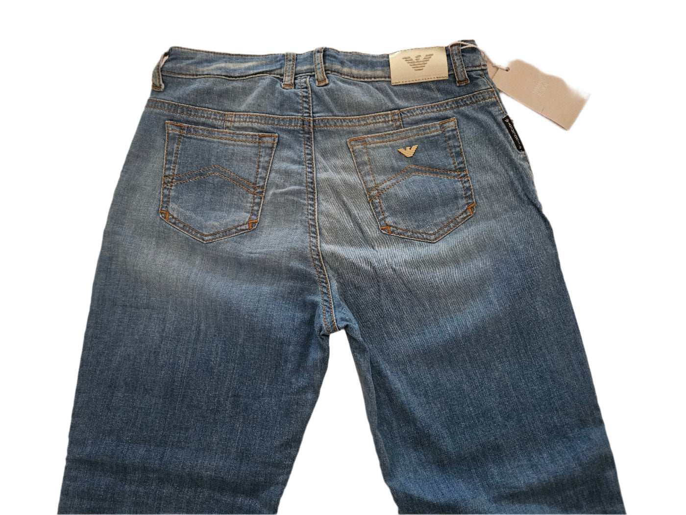 Girls Pants - Armani Junior kidswear - high waist Jeans