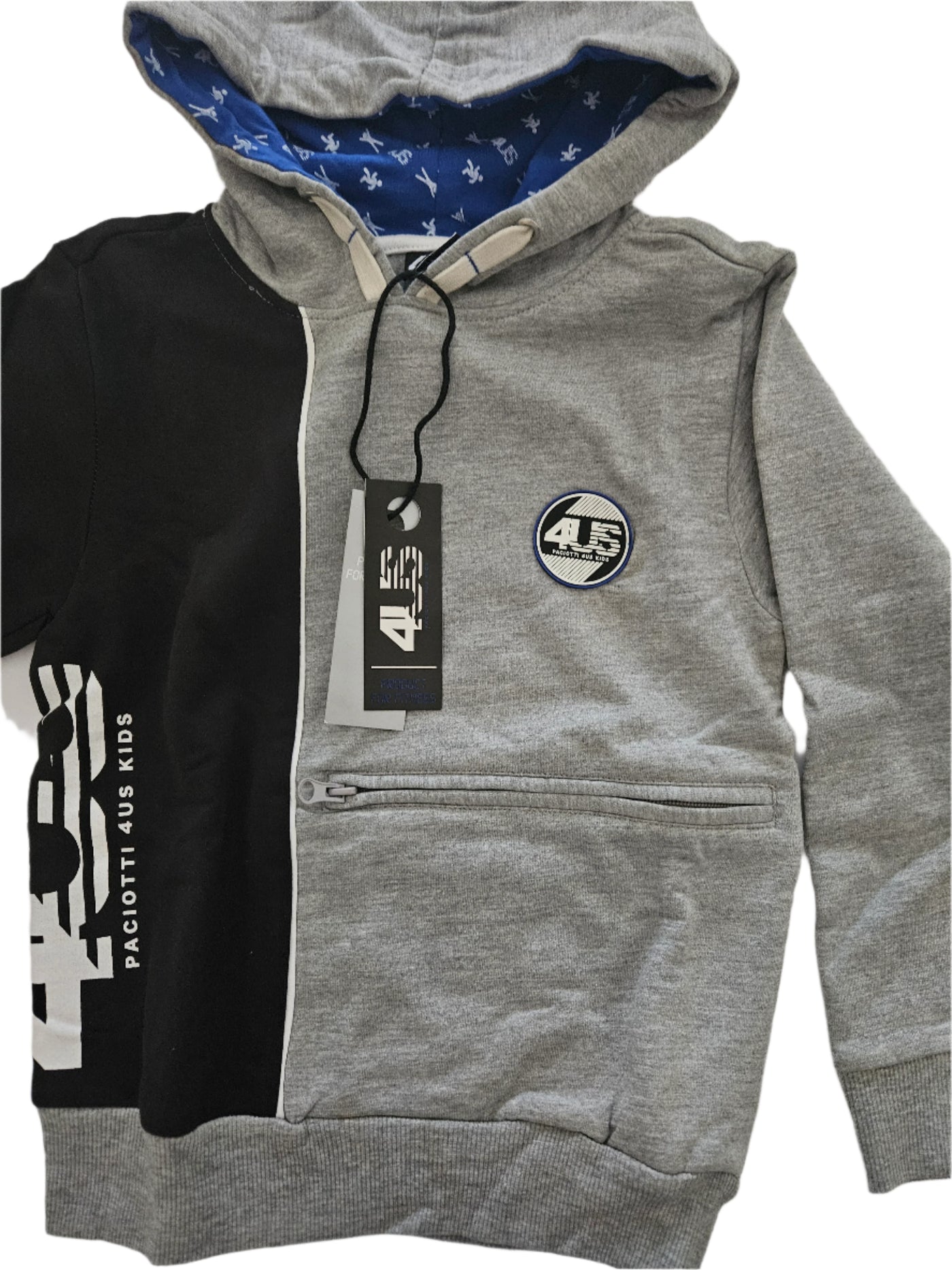 Boys Training BodySuit -  Cesare Paciotti Kids -Gray Hoodie & Pants