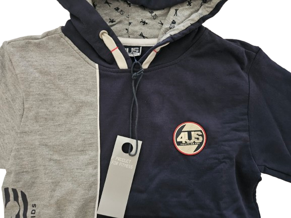 Boys Hoodie -  Cesare Paciotti Kids - Gray & Navy Hoodie