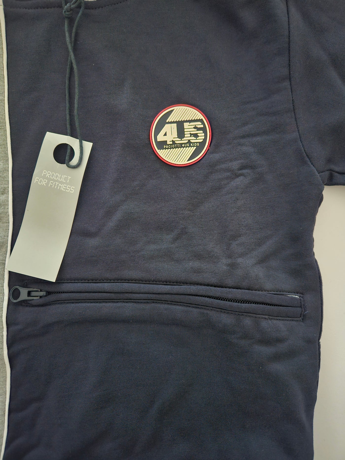 Boys Hoodie -  Cesare Paciotti Kids - Gray & Navy Hoodie