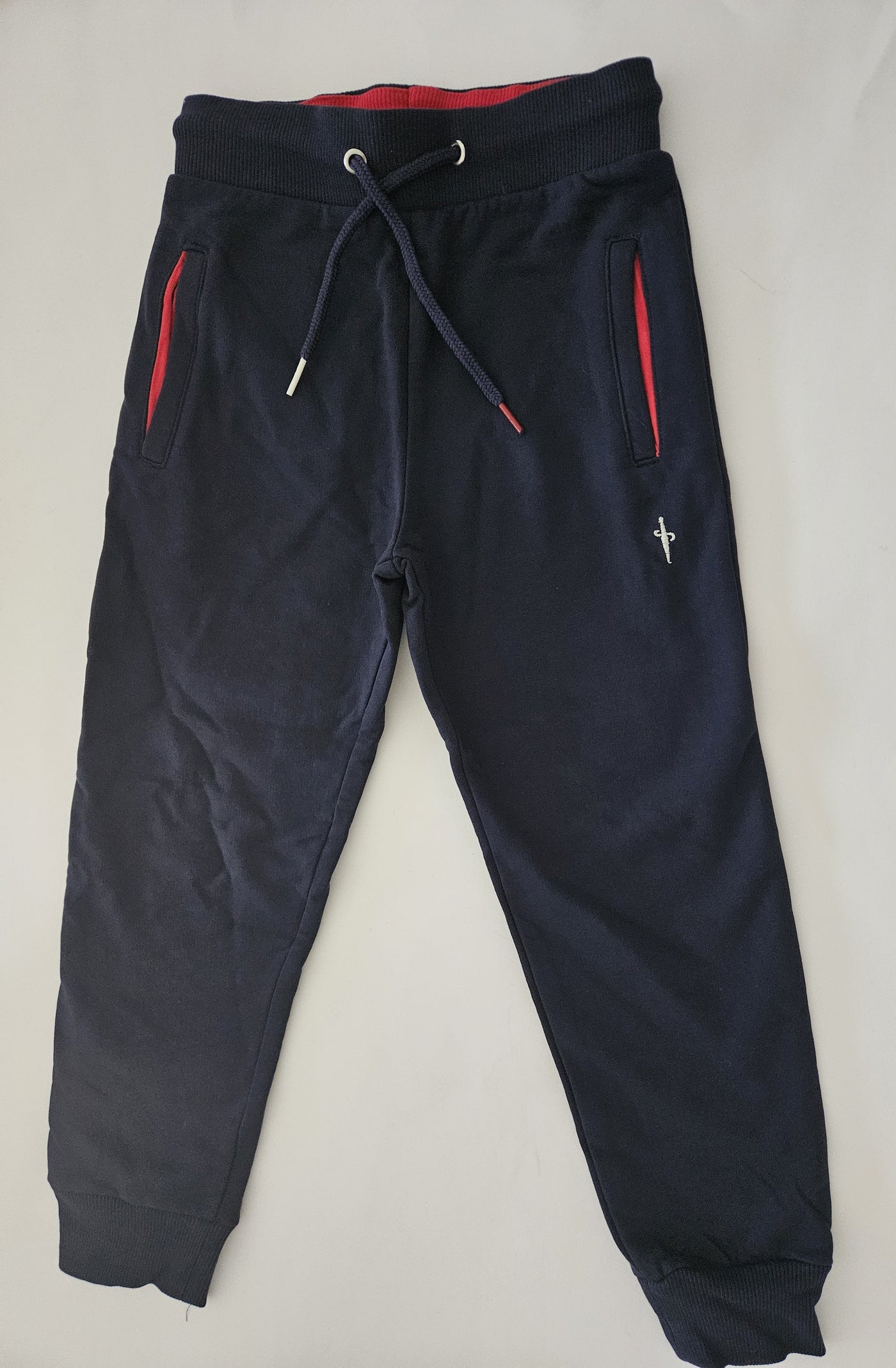 Boys Pants - Cesare Paciotti - Navy and red joggers