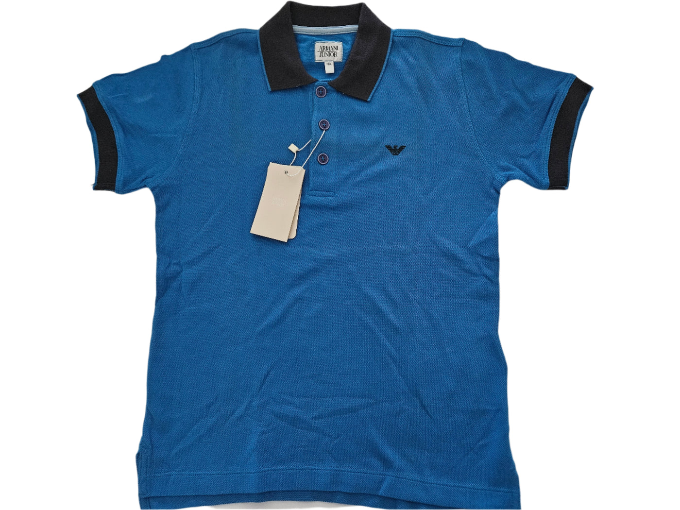Boys Polo Shirt - Armani Junior kidswear - Blue