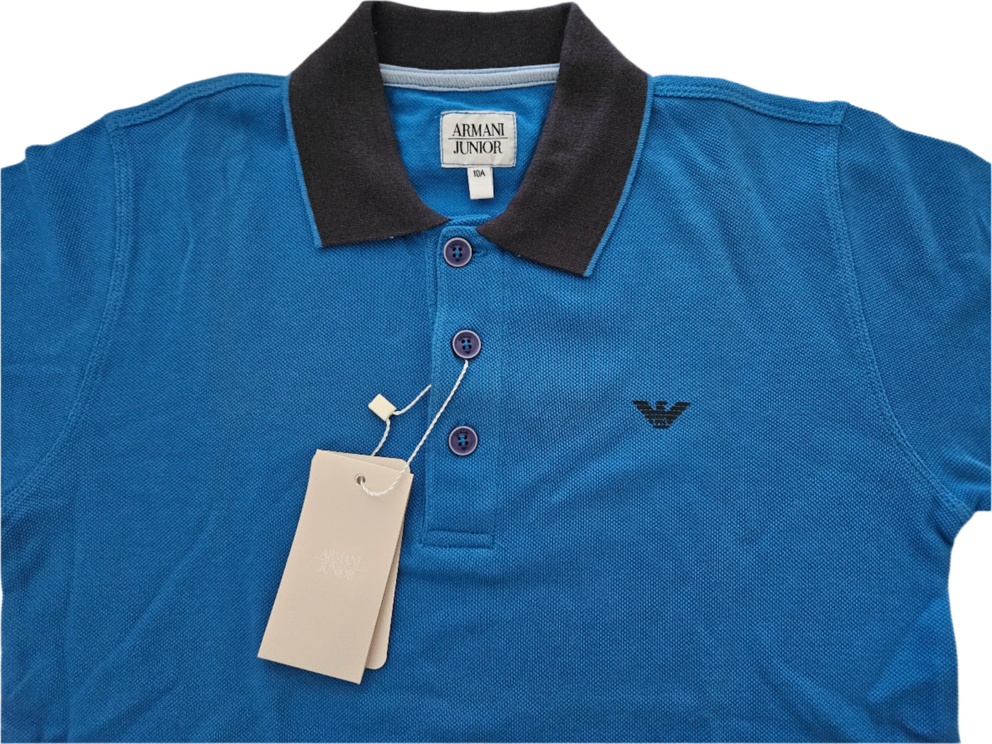 Boys Polo Shirt - Armani Junior kidswear - Blue
