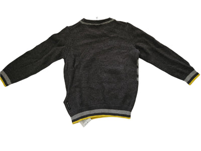 Boys Sweater - Armani Junior kidswear - Gray Jumper