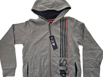 Boys Sweatshirt-  Cesare Paciotti Kids - Gray Zipped Up Hoodie