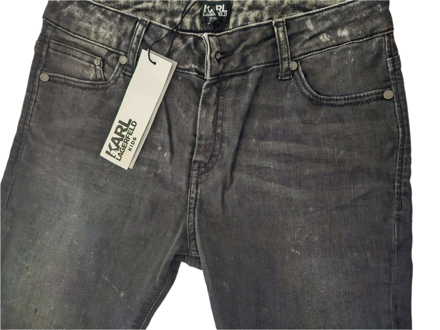 Girls Pants - Lagerfeld kids - Gray Jeans