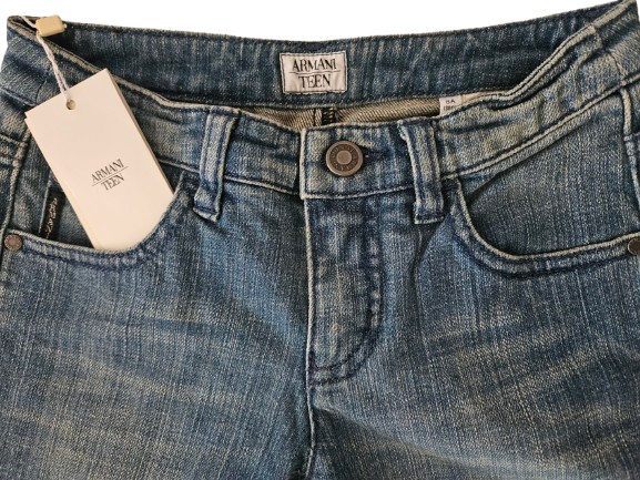 Girls Pants - Armani Junior kidswear - Blue Jeans