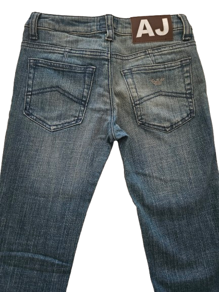Girls Pants - Armani Junior kidswear - Blue Jeans
