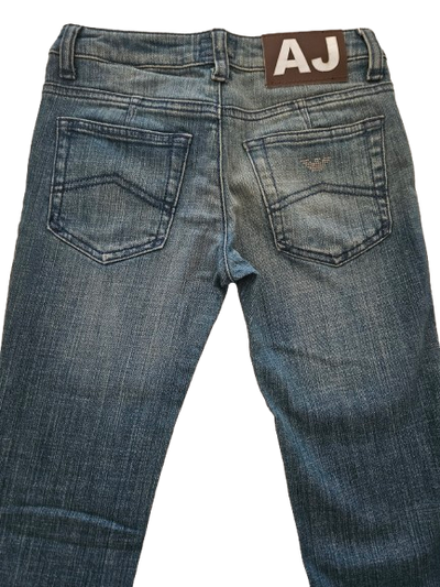Girls Pants - Armani Junior kidswear - Blue Jeans