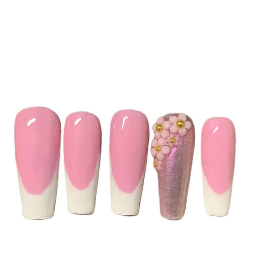 “Cotton Candy Fields” Press on Nails