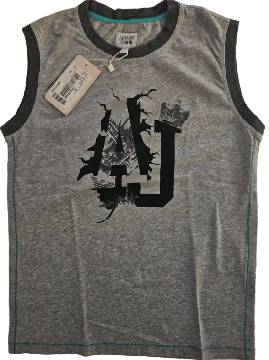 Boys Tank top - EA7 Kidswear - Grey Tricot