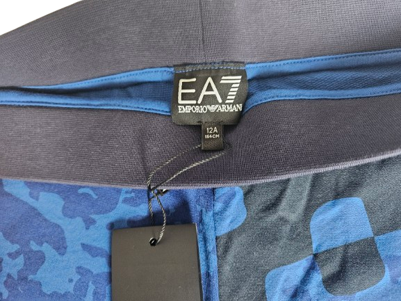 Boys Shorts - EA7 kidswear - Blue-Black Bermuda