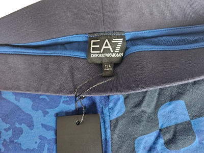 Boys Shorts - EA7 kidswear - Blue-Black Bermuda