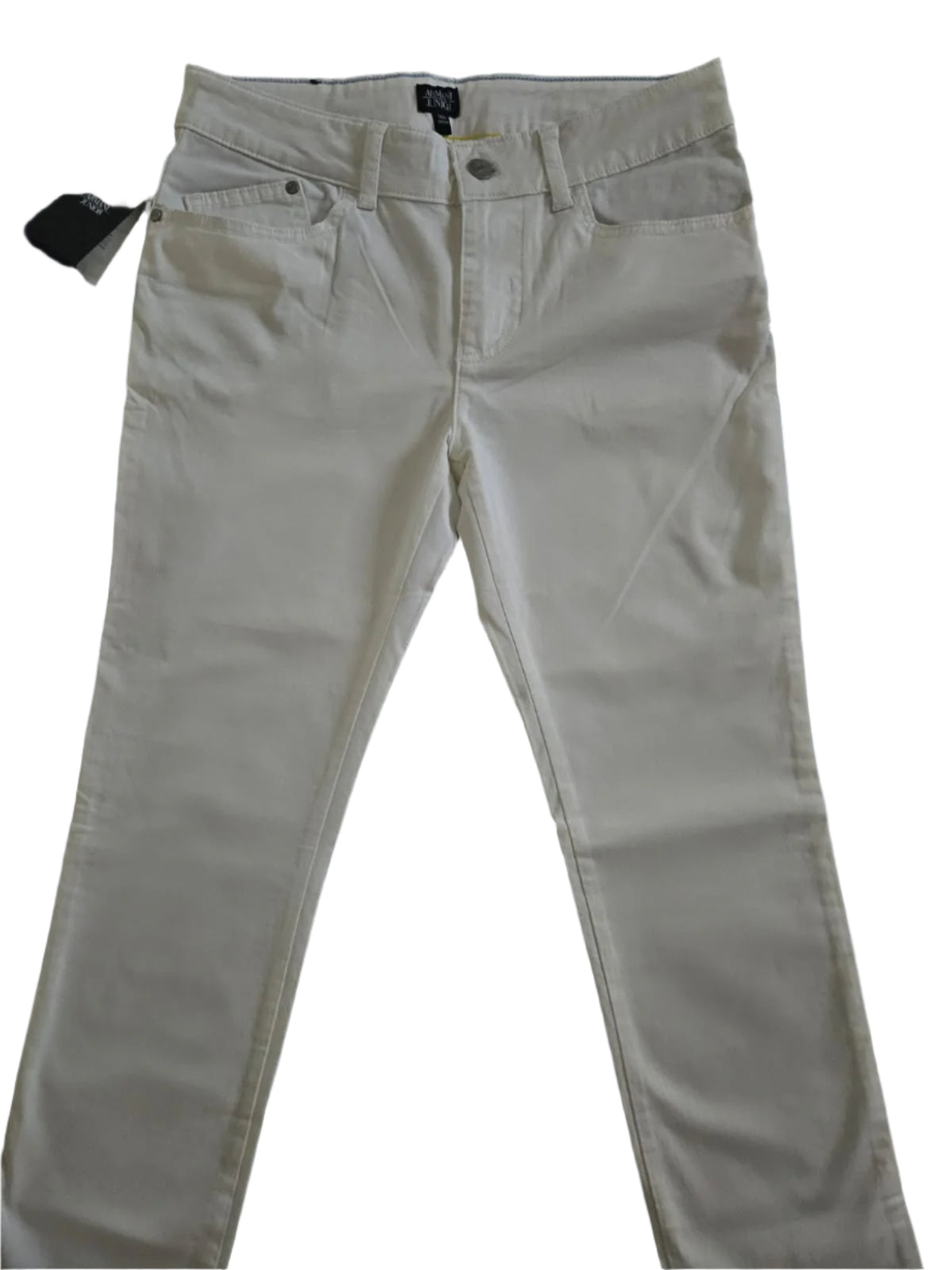 Boys Pants - Armani Junior kidswear - White Cotton