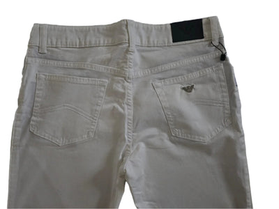 Boys Pants - Armani Junior kidswear - White Cotton