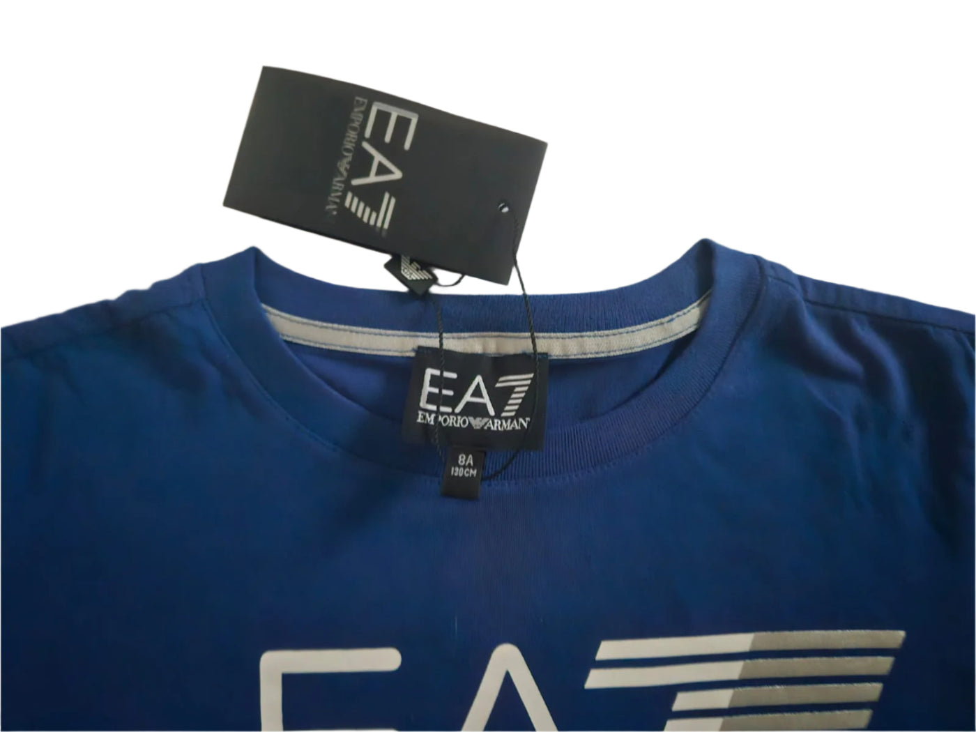 Boys T-Shirt - EA7 kidswear - Blue Tricot