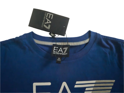 Boys T-Shirt - EA7 kidswear - Blue Tricot
