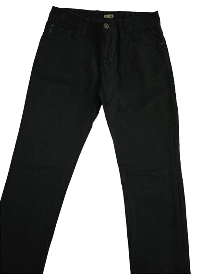 Boys Pants - Armani Junior kidswear - Black-Navy Cotton